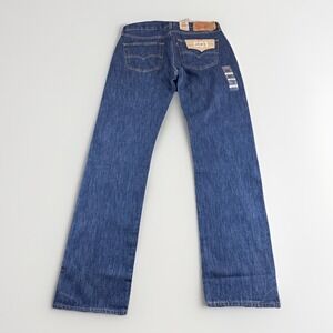 Levis 501 Jeans Mens 32x34 Blue Denim Button Fly Pants Straight Regular Medium